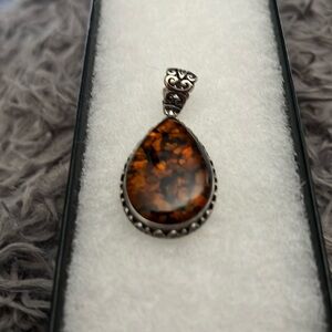 Samuel B Pendant Artisan Galaxy Stone Brown Quartz